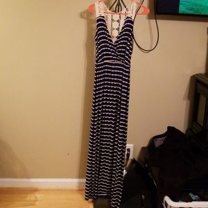 Pink lily summer long dress